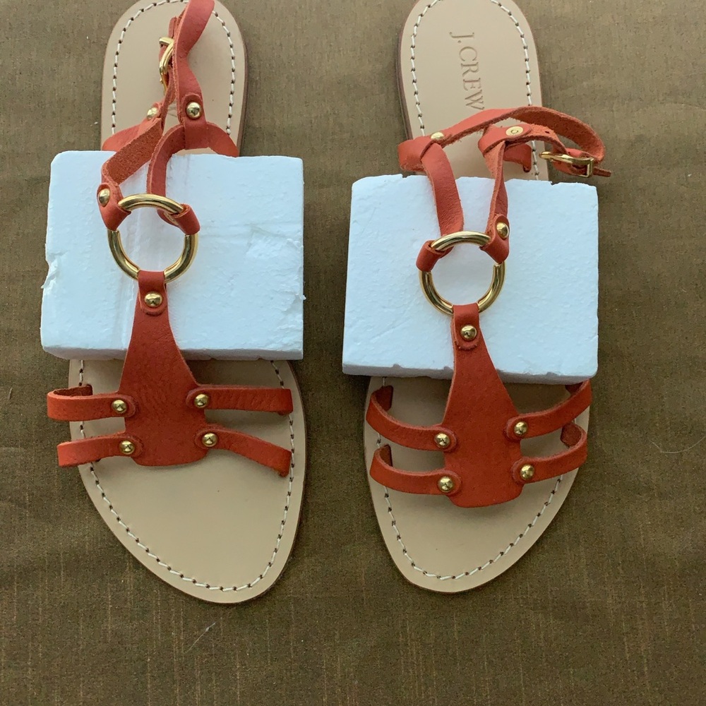 J. Crew Women's Strappy Orange Sandals